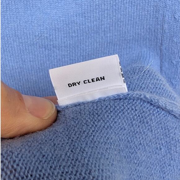 The Casmere Project Blue 100% Cashmere Short Sleeve Sweater Top, size S - Picture 7 of 7